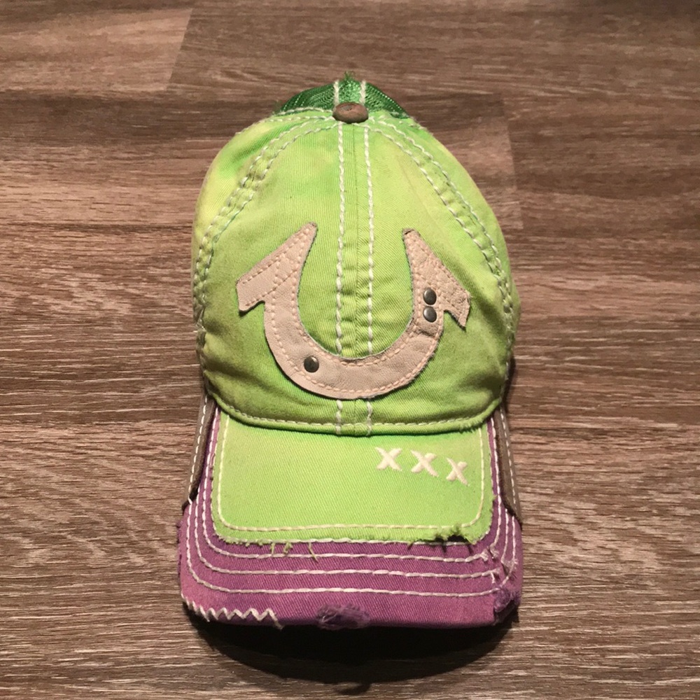 True Religion Distressed Trucker Hat